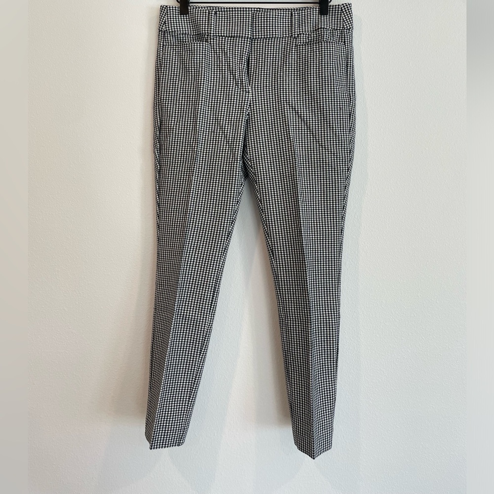 LOFT gingham ankle pants in size PETITE 6
